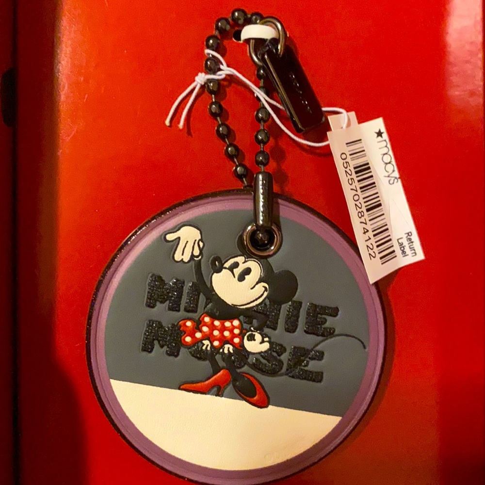 Coach Minnie Mouse key chain